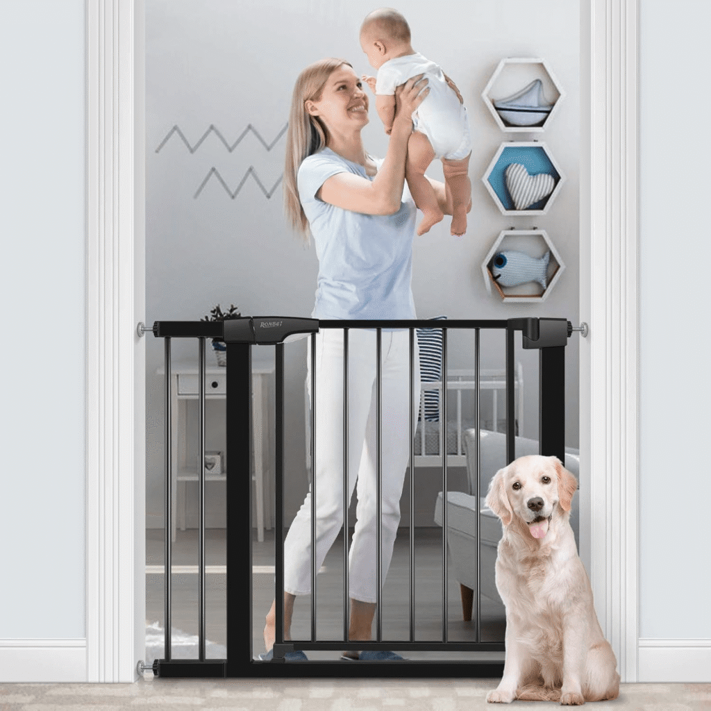 RONBEI Baby Gate for Stairs and Doorways